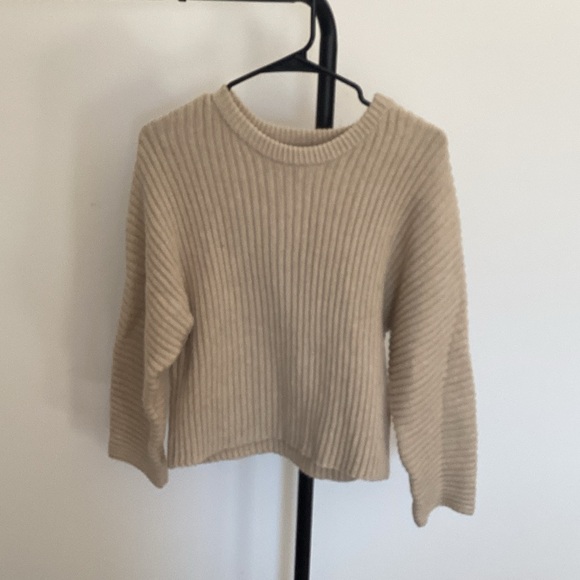 INDUSTRY Sweaters - Industry Elegant Beige Ribbed Sweater medium